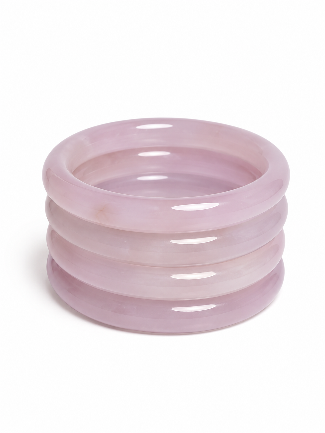 Blush Pink Thick Glass Bangle