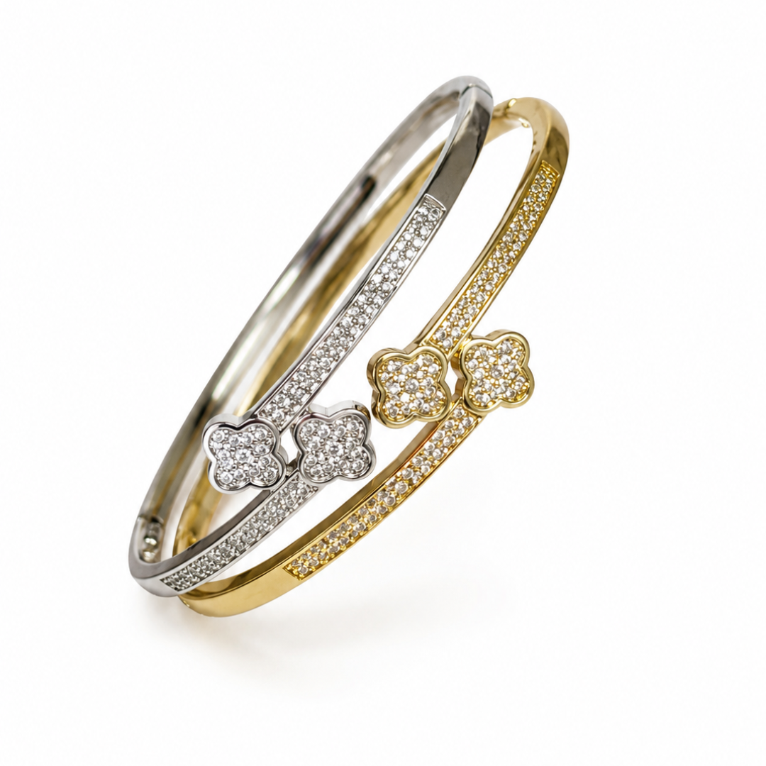 Luxe Duo Clover Bangle