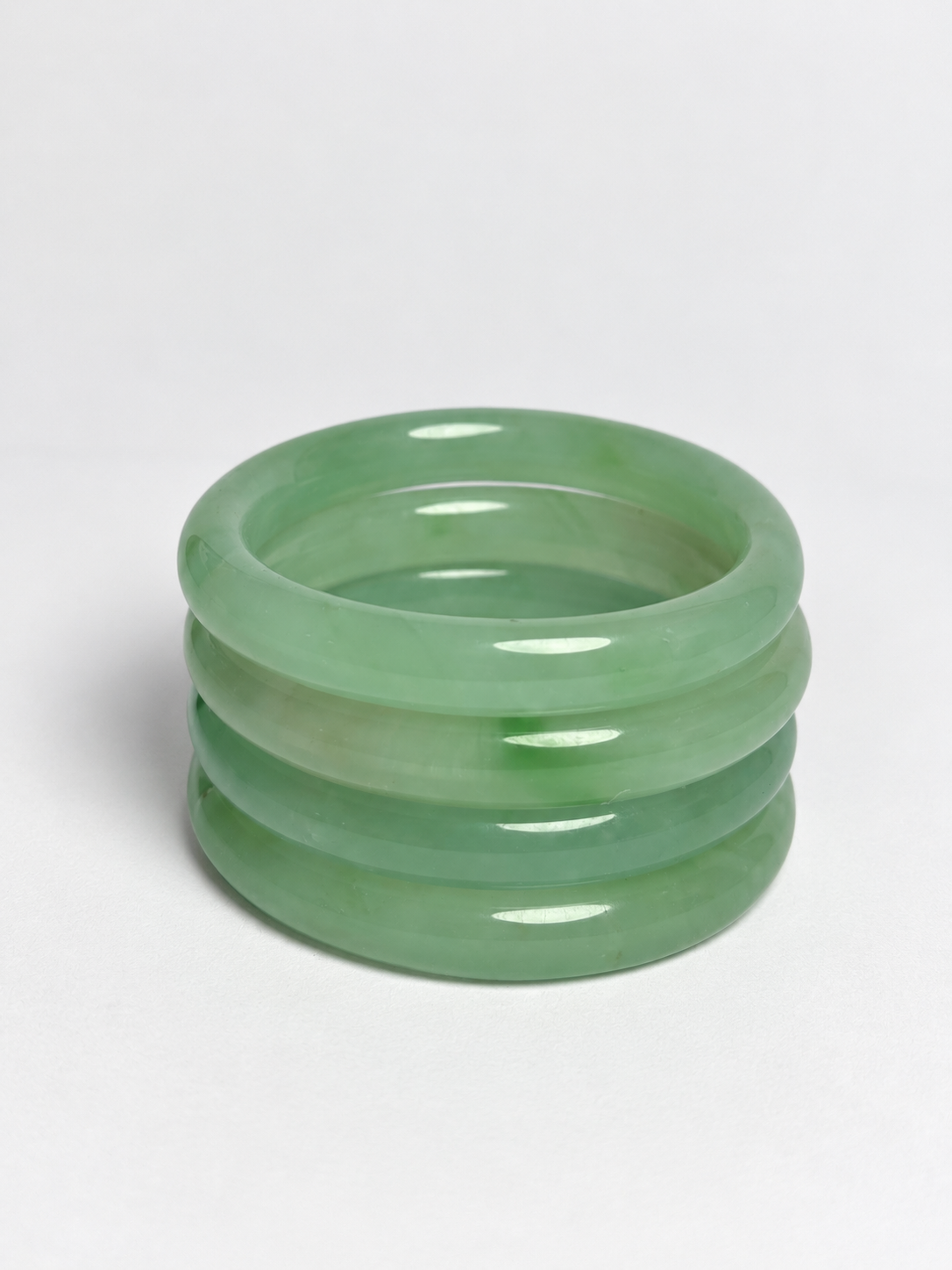 Sage Glow Glass Bangle