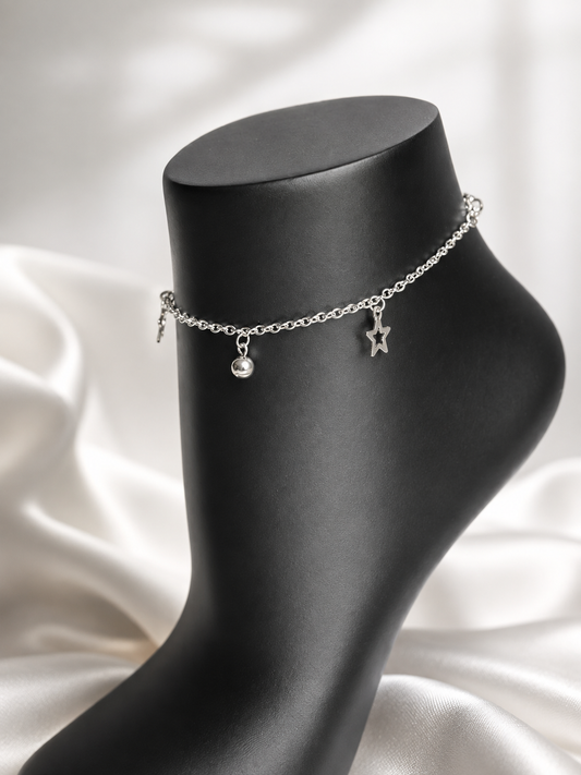 Silver Starlight Anklet