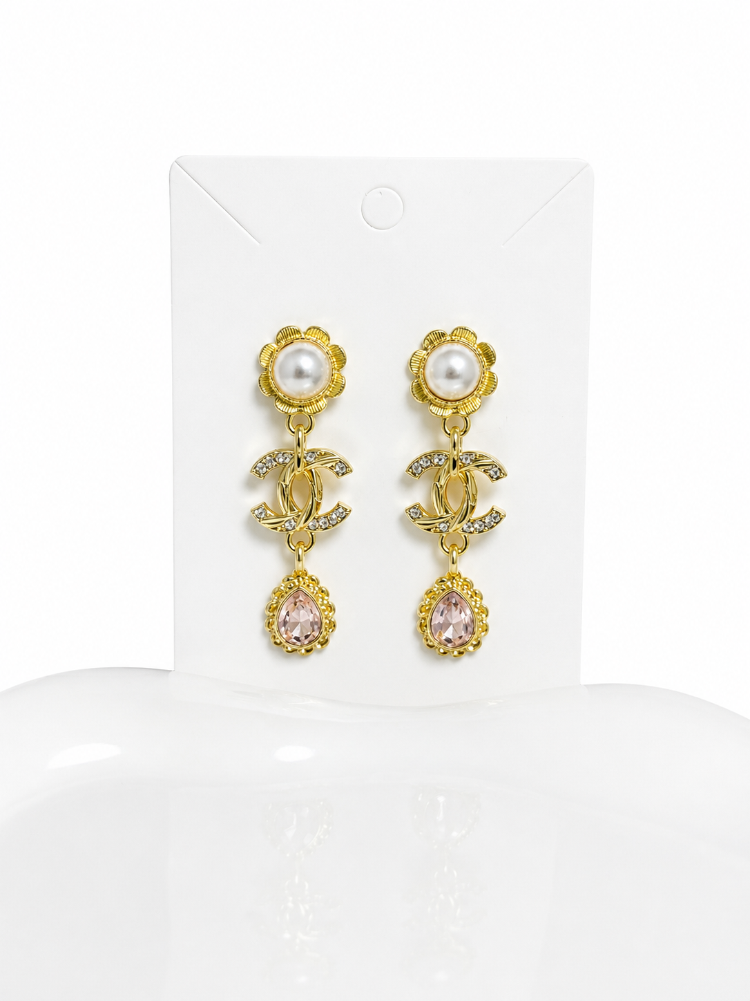 Pearl Blossom Drop Earrings