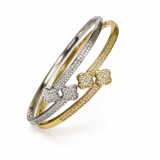 Luxe Duo Clover Bangle