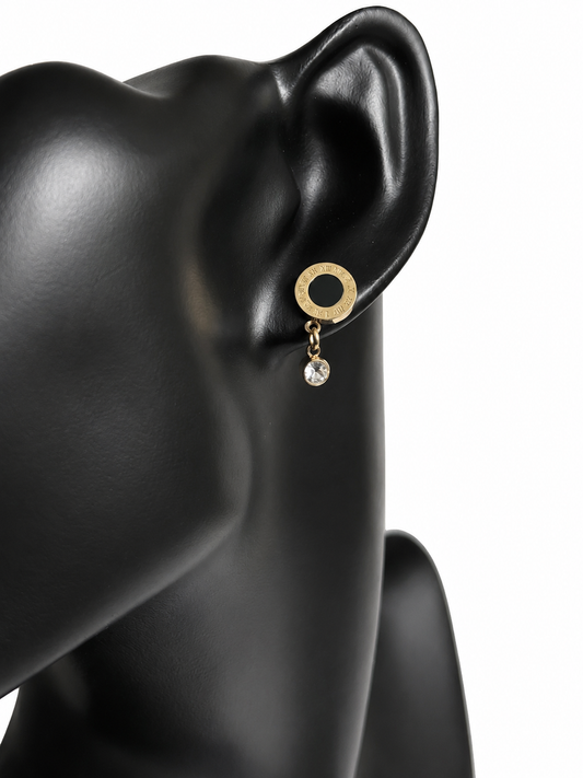 Timeless Crystal Roman Stud Earrings