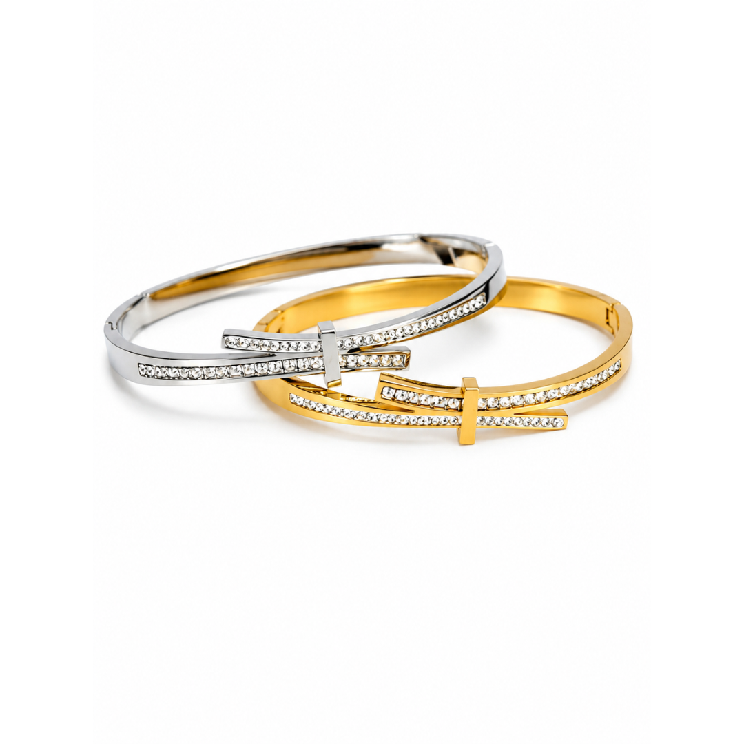 Destiny Crystal Bar Bangle