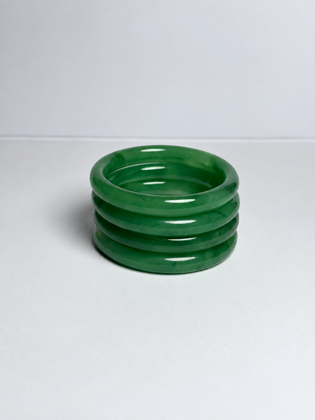 Dark Green Thick Glass Bangle