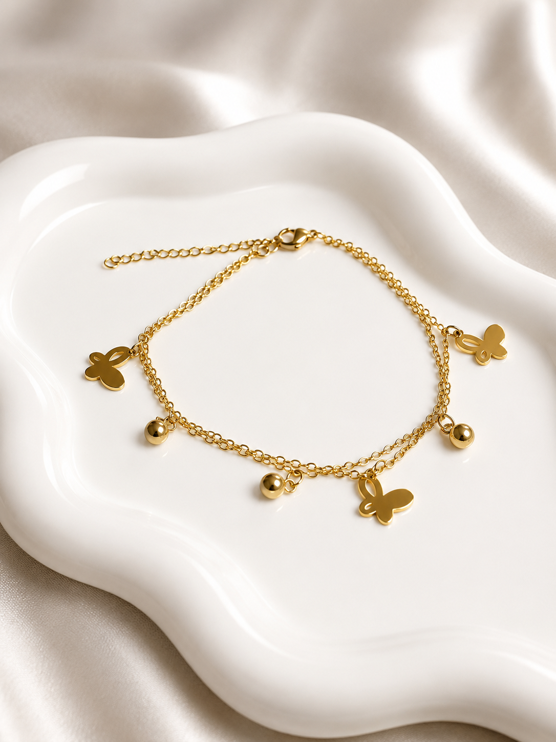 Golden Butterfly Anklet