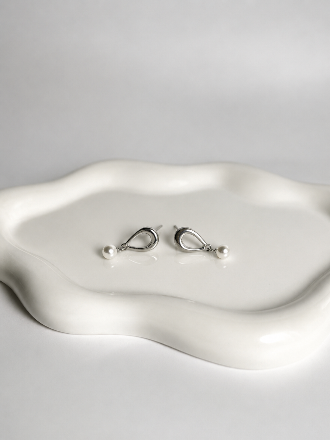 The Pearl Drop Loop Earrings